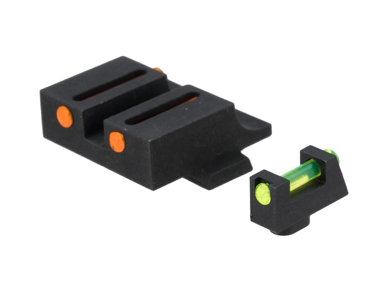 Pro-Arms Steel Fiber Optic Sight Set for Elite Force / UMAREX GLOCK ISSC M22, SAI BLU, Lonewolf, & Compatible Airsoft Gas Blowback Pistols