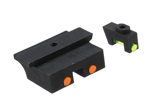 Pro-Arms Steel Fiber Optic Sight Set for Elite Force / UMAREX GLOCK 17 Gen5, 19 Gen4, 19X Gas Blowback Pistols