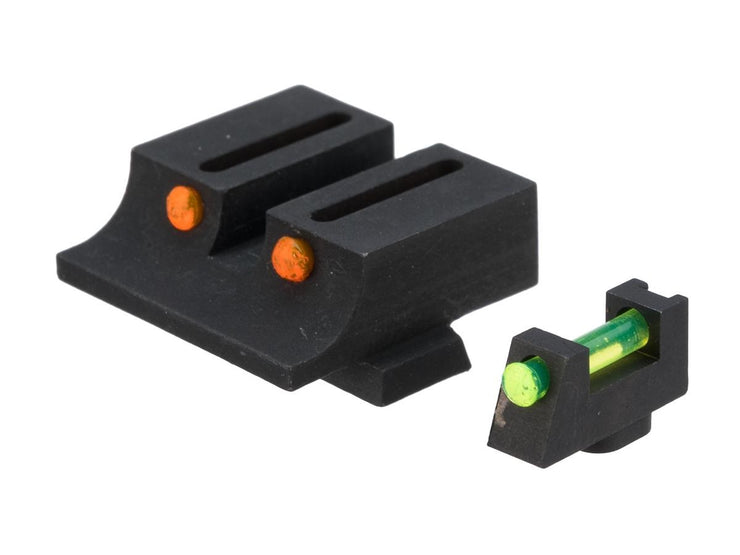 Pro-Arms Steel Fiber Optic Sight Set for Elite Force / UMAREX GLOCK ISSC M22, SAI BLU, Lonewolf, & Compatible Airsoft Gas Blowback Pistols