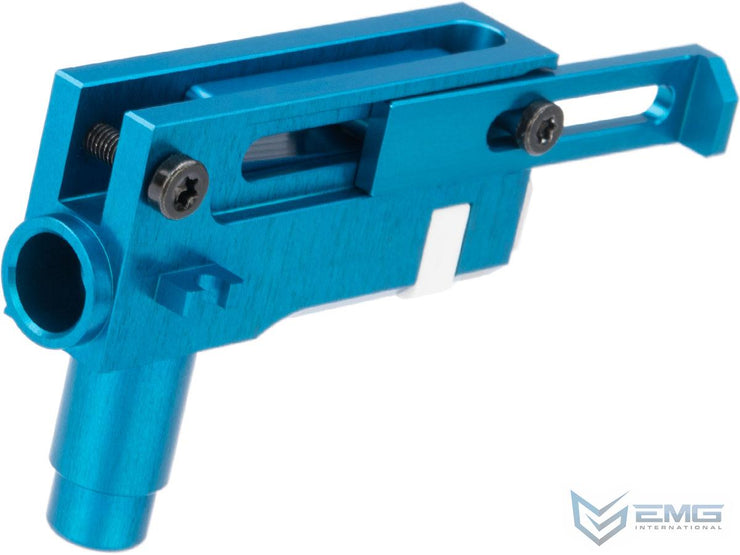 EMG x Retro Arms CNC Machined Aluminum Hop-Up Unit for AK Series Airsoft AEGs (Color: EMG Blue)