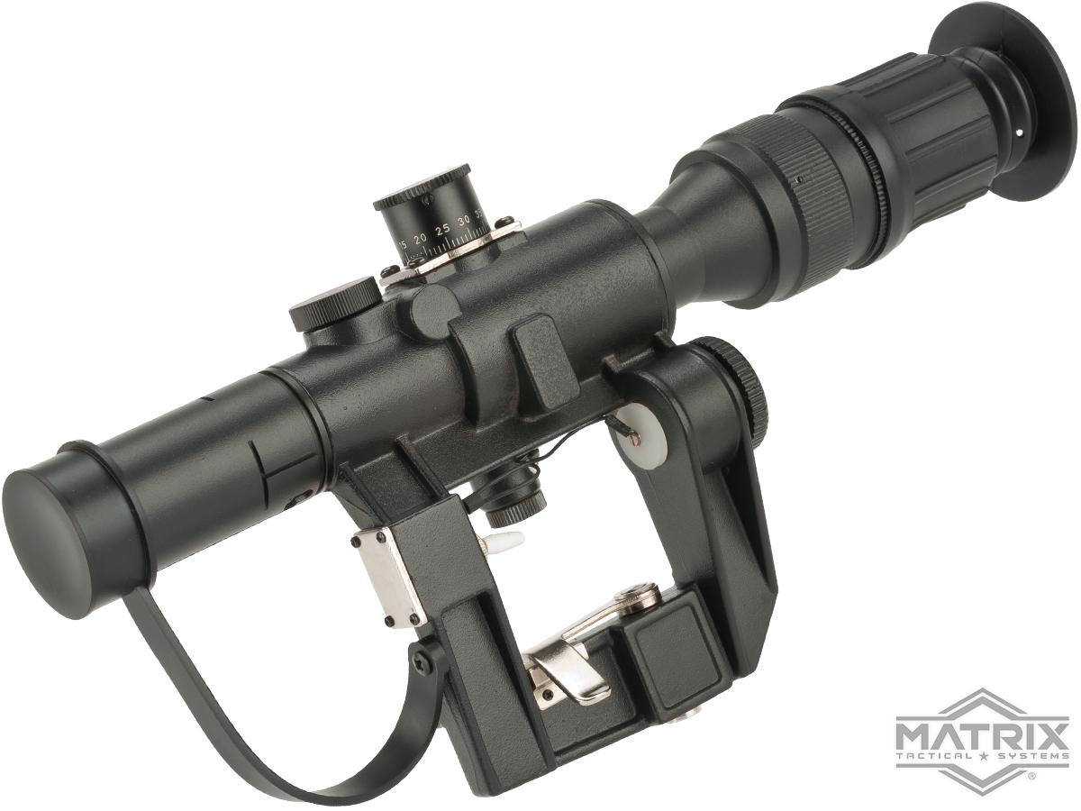 Matrix Illuminated PSO-1 Type Scope for Dragonov SVD Sniper Rifle Series (Color: Black / 4x24)