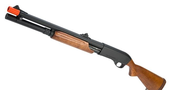 APS CAM870 Shell Ejecting Tactical Pump Action Gas Airsoft MKII Shotgun (Model: M870 Wood)