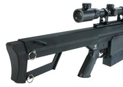 6mmProShop Barrett Licensed M82A1 Long Range Airsoft AEG Sniper Rifle (Color: Black / Full Size)