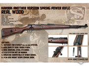 Matrix KAR 98K Bolt Action Spring Powered Rifle by S&T (Model: Real Wood Stock)