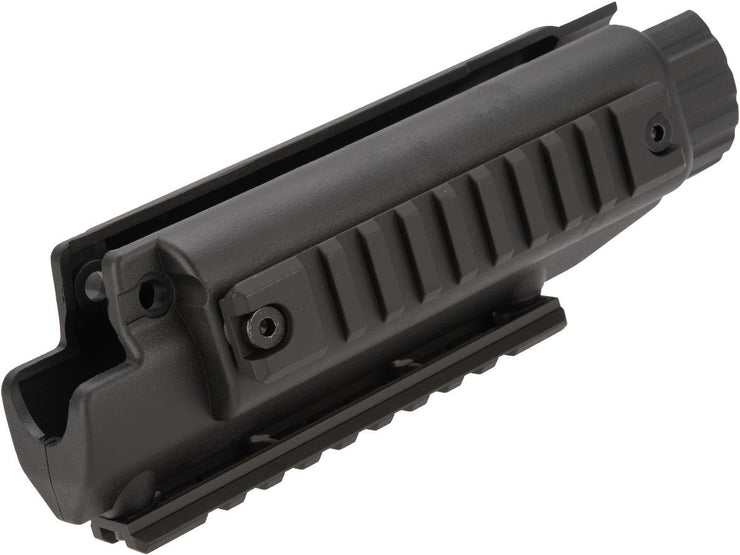 H&K Railed Handguard Kit w/ Metal Outer Barrel & Vertical Grip for MP5 Series Airsoft AEG Sub Machine Guns