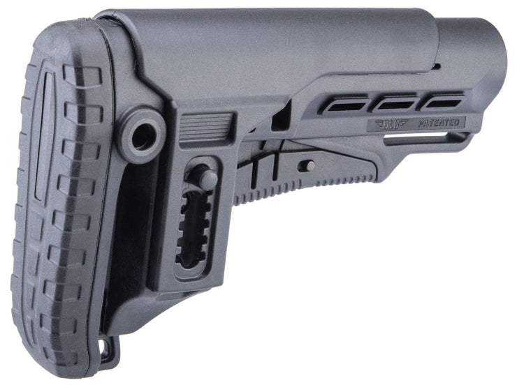 DLG Tactical Retractable Stock w/ Adjustable Long Cheek Riser for M4 / M16 Series Milspec Rifles