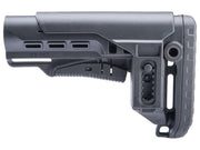 DLG Tactical Retractable Stock w/ Adjustable Long Cheek Riser for M4 / M16 Series Milspec Rifles