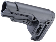 DLG Tactical Retractable Stock w/ Adjustable Long Cheek Riser for M4 / M16 Series Milspec Rifles