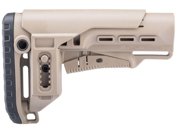 DLG Tactical Retractable Stock w/ Adjustable Long Cheek Riser for M4 / M16 Series Milspec Rifles