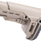DLG Tactical Retractable Stock w/ Adjustable Long Cheek Riser for M4 / M16 Series Milspec Rifles