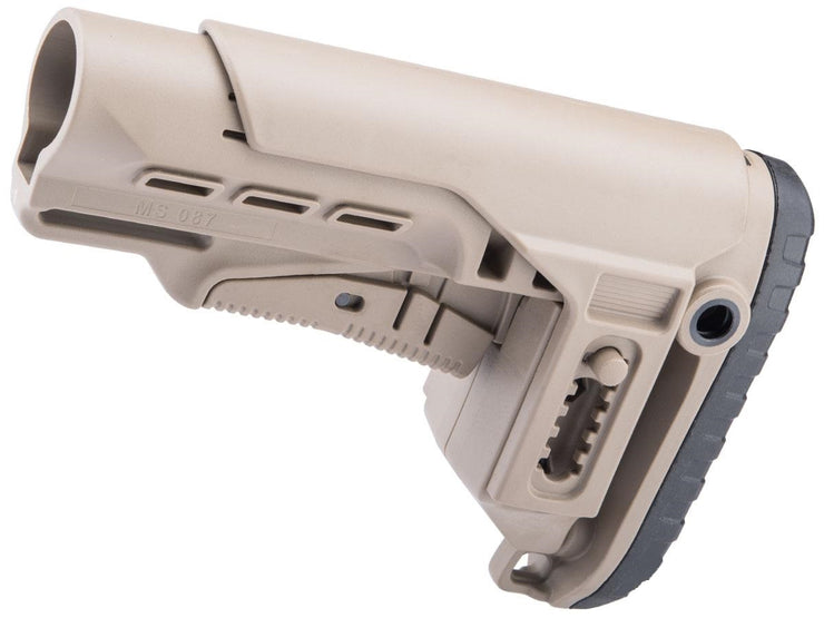 DLG Tactical Retractable Stock w/ Adjustable Long Cheek Riser for M4 / M16 Series Milspec Rifles