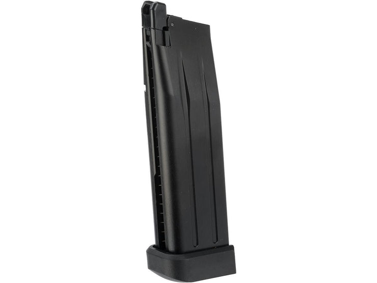 WE-Tech 30 Round Magazine for Hi-Capa Gas Blowback Airsoft Pistols (Black / Long Base / Green Gas)