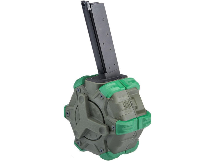 AW Custom Drum Magazine for Gas Blowback Airsoft Pistols & Rifles (WE 1911)