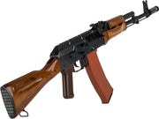 WE Full Metal AK-74 Airsoft Gas Blowback Rifle w/ Real Wood Furniture (Model: Bakelite Magazine)