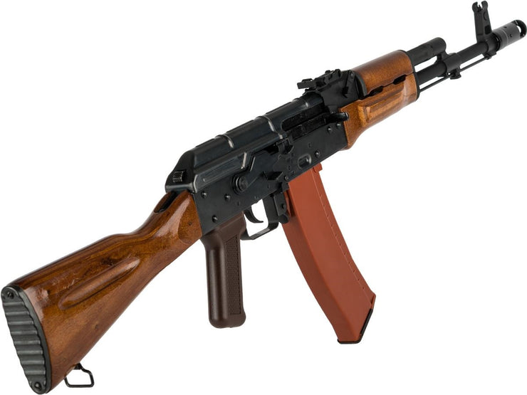 WE Full Metal AK-74 Airsoft Gas Blowback Rifle w/ Real Wood Furniture (Model: Bakelite Magazine)