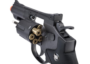 WinGun CO2 Powered Full Metal High Power Airsoft 6mm Magnum Gas Revolver (Black - Standard Grip / 2")