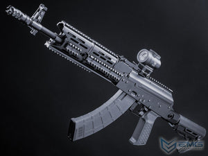 EMG Strike Industries TRAX AK74 Stamped Steel Airsoft AEG Rifle w/ Folding Buffer Tube Stock (Model: Rifle / Black)