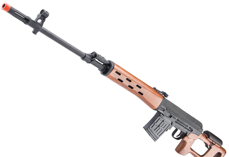 A&K SVD Dragunov Airsoft AEG Sniper Rifle w/ Metal Gearbox (Model: Real Wood Furniture)