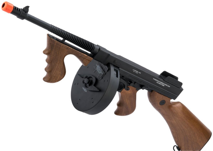 Cybergun Licensed Thompson "Chicago Typewriter" Airsoft AEG Rifle w/ Drum Mag (Package: Gun Only)