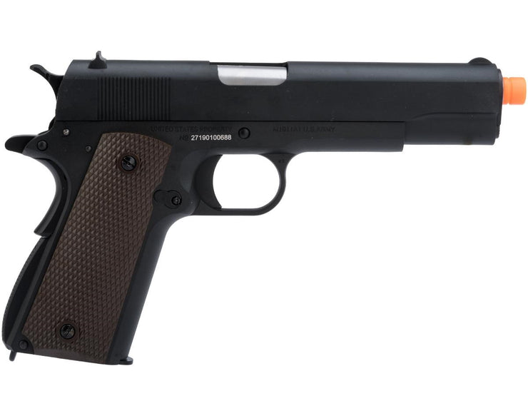 Cybergun Colt Licensed 1911A1 Airsoft Gas Blowback Pistol by AW Custom (Model: Black / Green Gas)