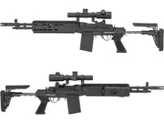 CYMA Sport Full Metal M14 EBR Designated Marksman Rifle Airsoft AEG (Color: Black / EBR Stock)