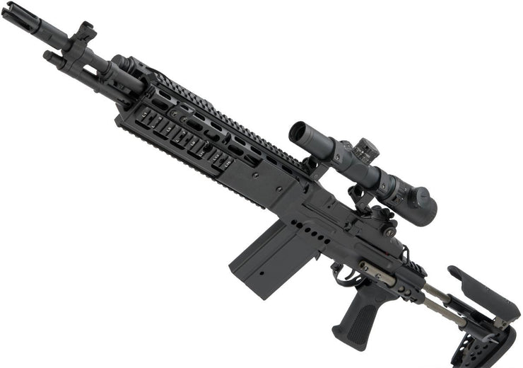 CYMA Sport Full Metal M14 EBR Designated Marksman Rifle Airsoft AEG (Color: Black / EBR Stock)